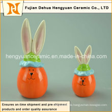 Reizendes Karikatur-keramisches dekoratives Ostern-Kaninchen